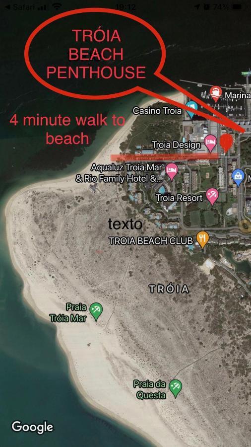Beautiful Penthouse Apartment With Terrace - 4 Minute Walk To The Beach Троя Экстерьер фото